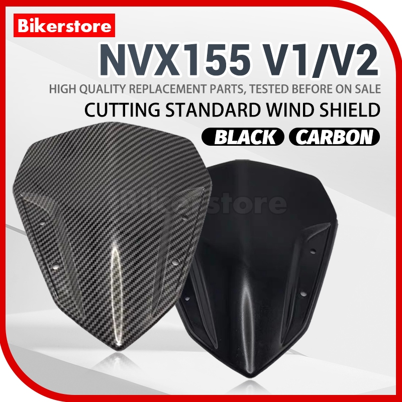 Yamaha Nvx V V Aerox Nvx Wind Shield Visor Shield Cutting Standard Cowling Visor Black