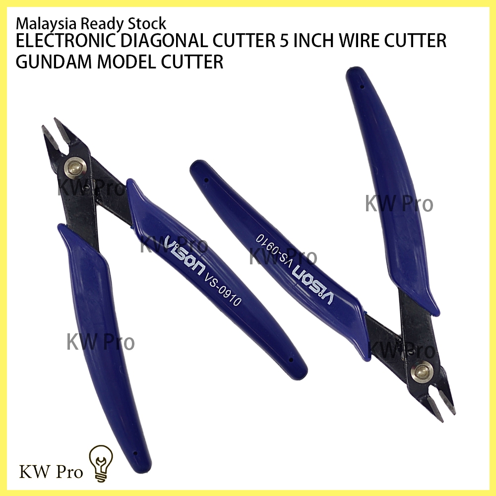 ELECTRONIC DIAGONAL CUTTER 5 INCH FLUSH CABLE TRIMMER WIRE CUTTER ...
