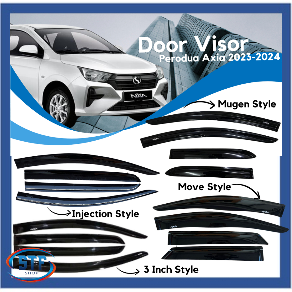 Perodua Axia ( 2023-PRESENT ) Door Visor Mugen/ Move/ Small / Injection ...
