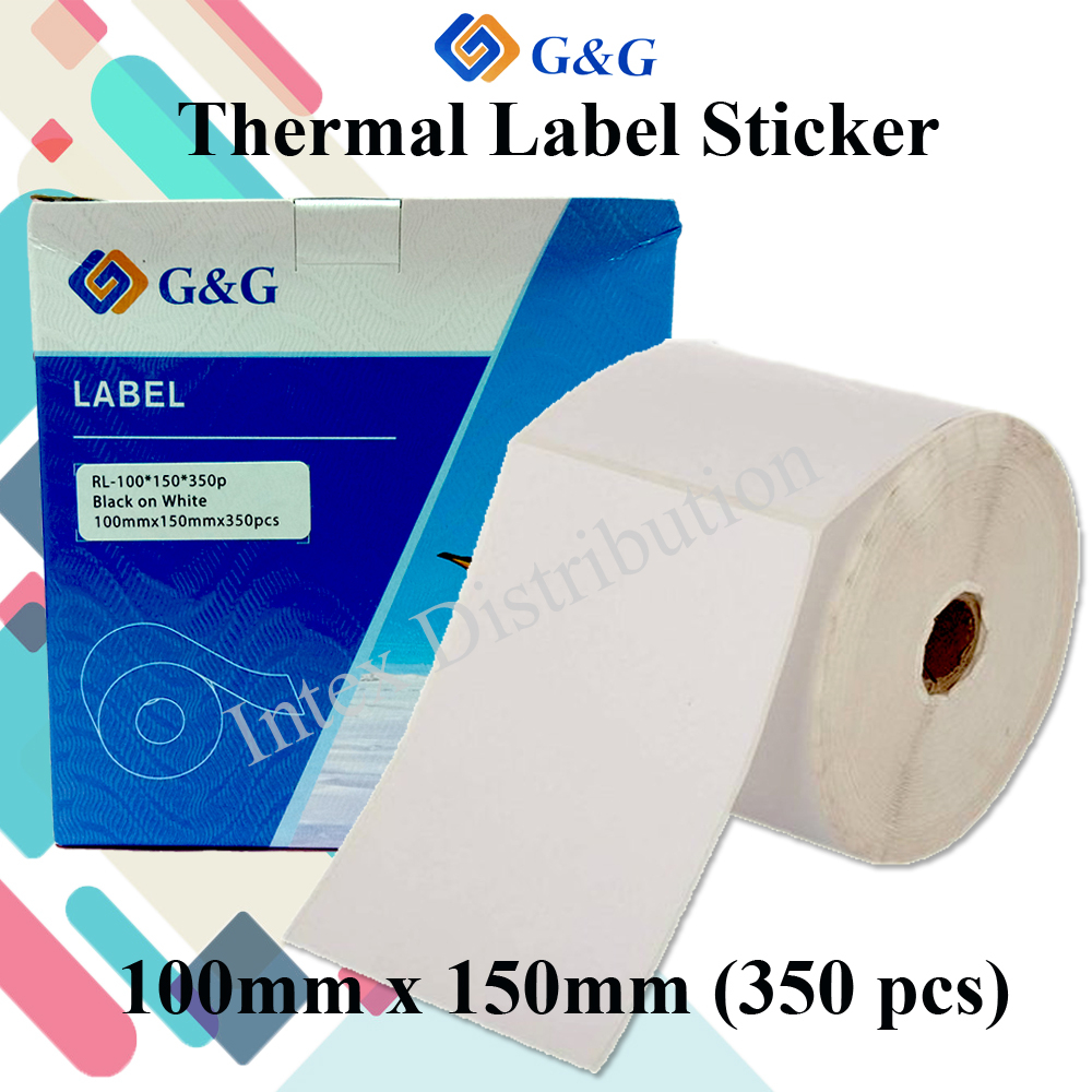 (1 Carton 24 rolls) G&G Thermal Label Sticker AWB Shipping Label A6 ...
