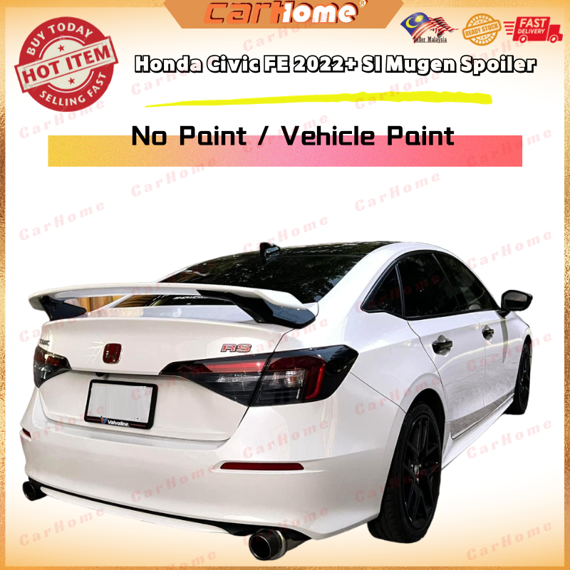 Honda Civic FE 2022 Mugen Si Spoiler Gloss Black / car Paint Trunk ...