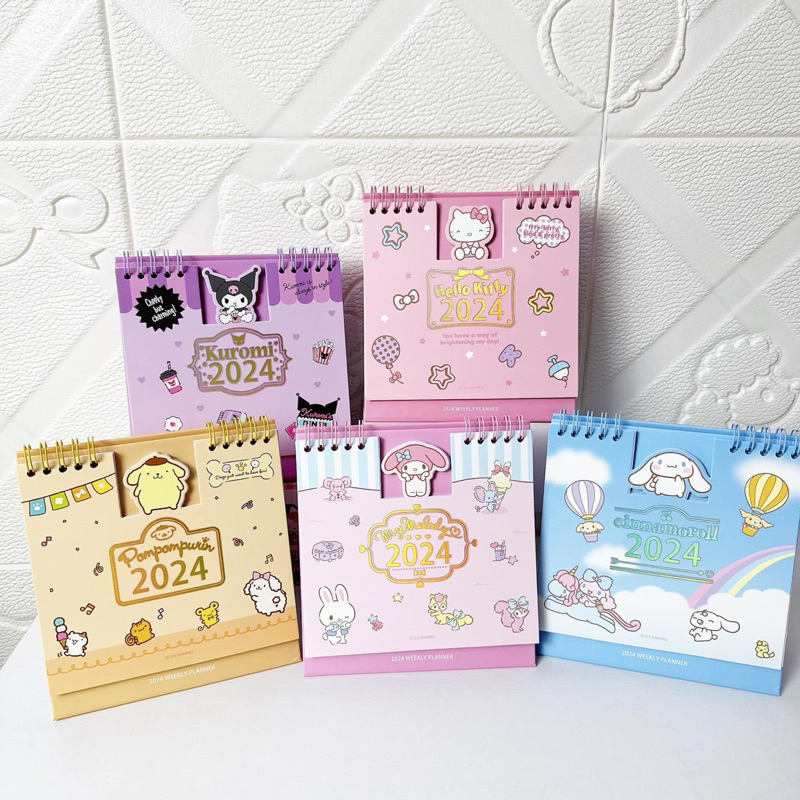 Sanrio Shanghai Hello Kitty My Melody Kuromi 2024 Table Calendar ...