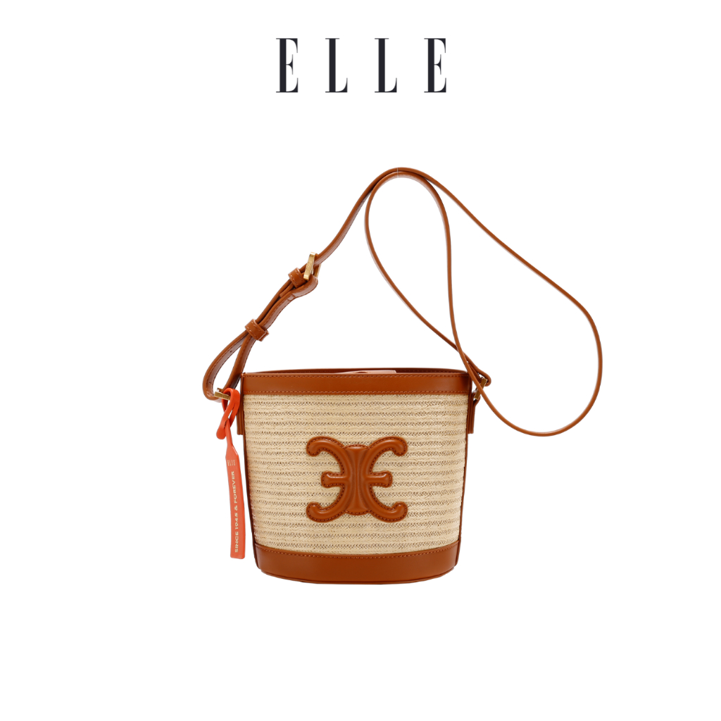 ELLE Callista Bucket Bag (2 Colours: Brown/Navy) | Shopee Philippines