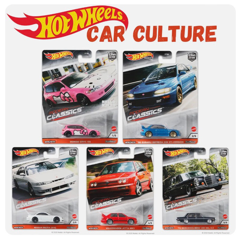 Hotwheels Car culture Modern classic eg6 Hello kitty subaru 22b silvia ...