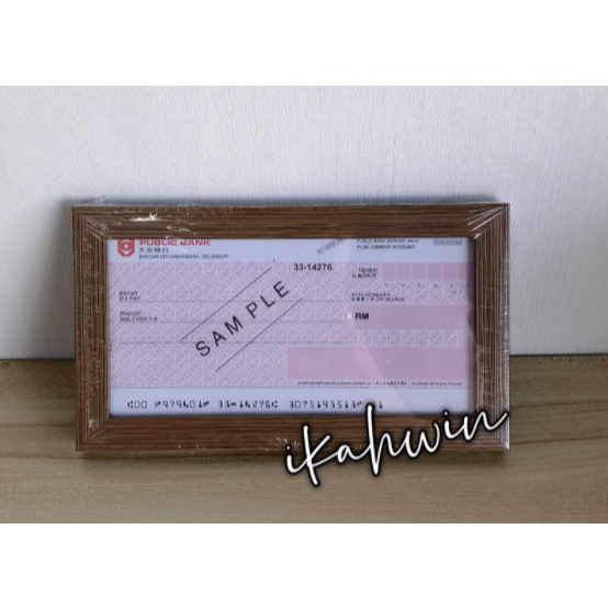 Cheque Frame Kayu Coklat | Shopee Philippines