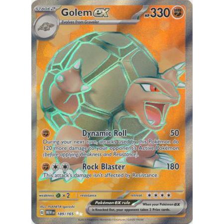 Pokemon Card Golem Ex SR - Scarlet & Violet 151 (sv2a 191/165) - Japanese Holo
