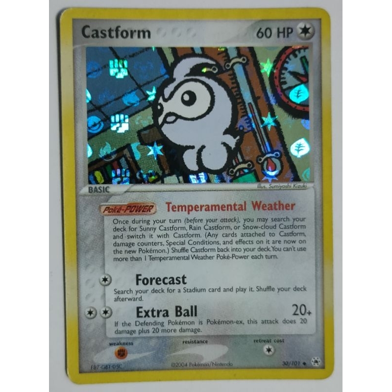 Castform - 30/101 - Uncommon Reverse Holo (Ex Hidden Legends Reverse ...