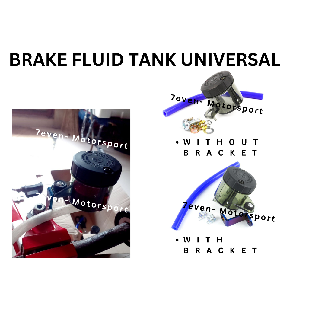 BREMBO Brake Fluid Tank Bottle Black With Hose Brake Pump Universal