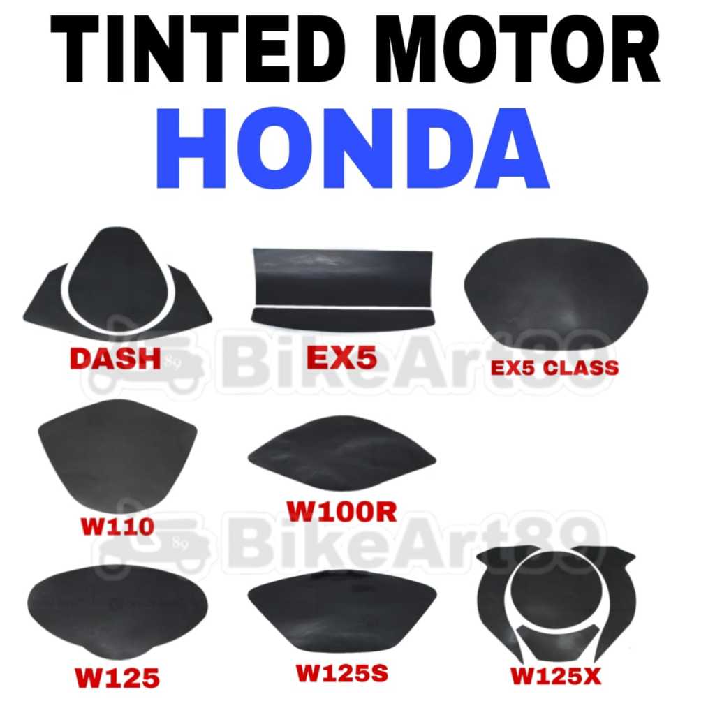 Tinted Meter Sticker Smoke Black HONDA DASH NEW EX5 CLASS W110 W100R ...