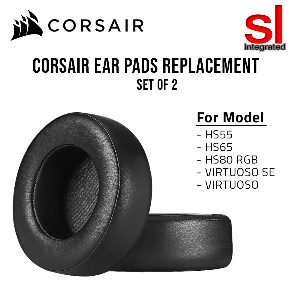 Corsair Headset Ear Pads Replacement - Set of 2 - Black (HS55/HS65 ...