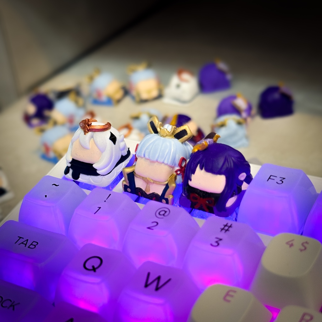 Genshin Impact Artisan Keycaps -Paimon/Ayaka/Raiden Shogun 原神键帽-派蒙/神里 ...