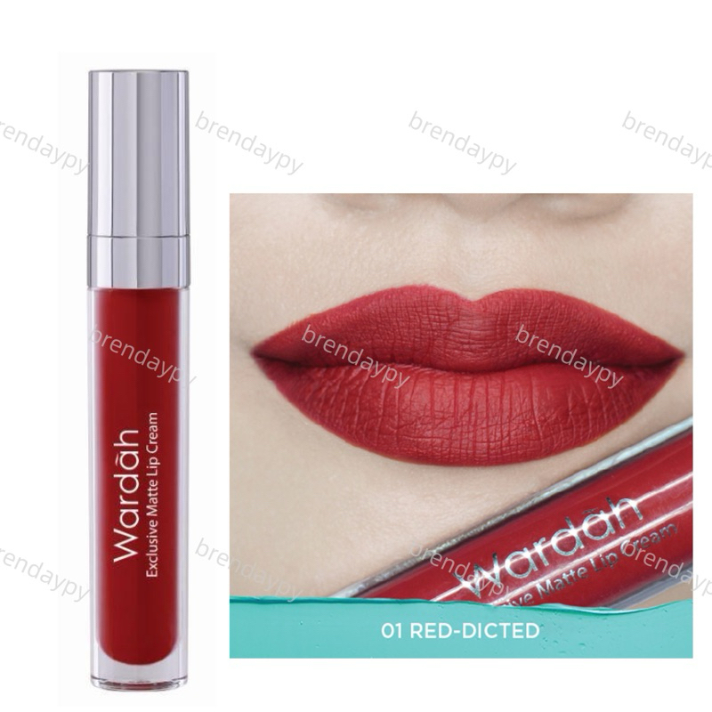 Wardah Exclusive Matte Lip Cream 4g - 01 Red Dicted | Shopee Philippines