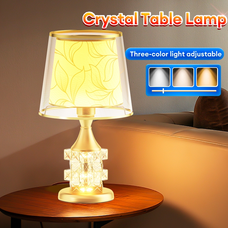 Modern LED Table Lamp Crystal LED Desk Lamp BedroomBedsidelampu Belajar ...