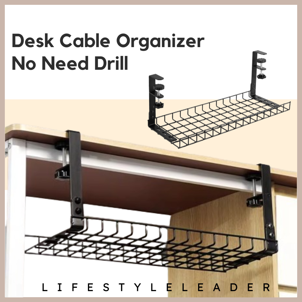 No Need Drill Under Desk Cable Management Stainless Steel Wire ...