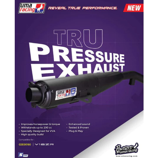 EXHAUST Y16ZR UMA RACING TRU PRESSURE BACK PRESSURE 32MM Shopee