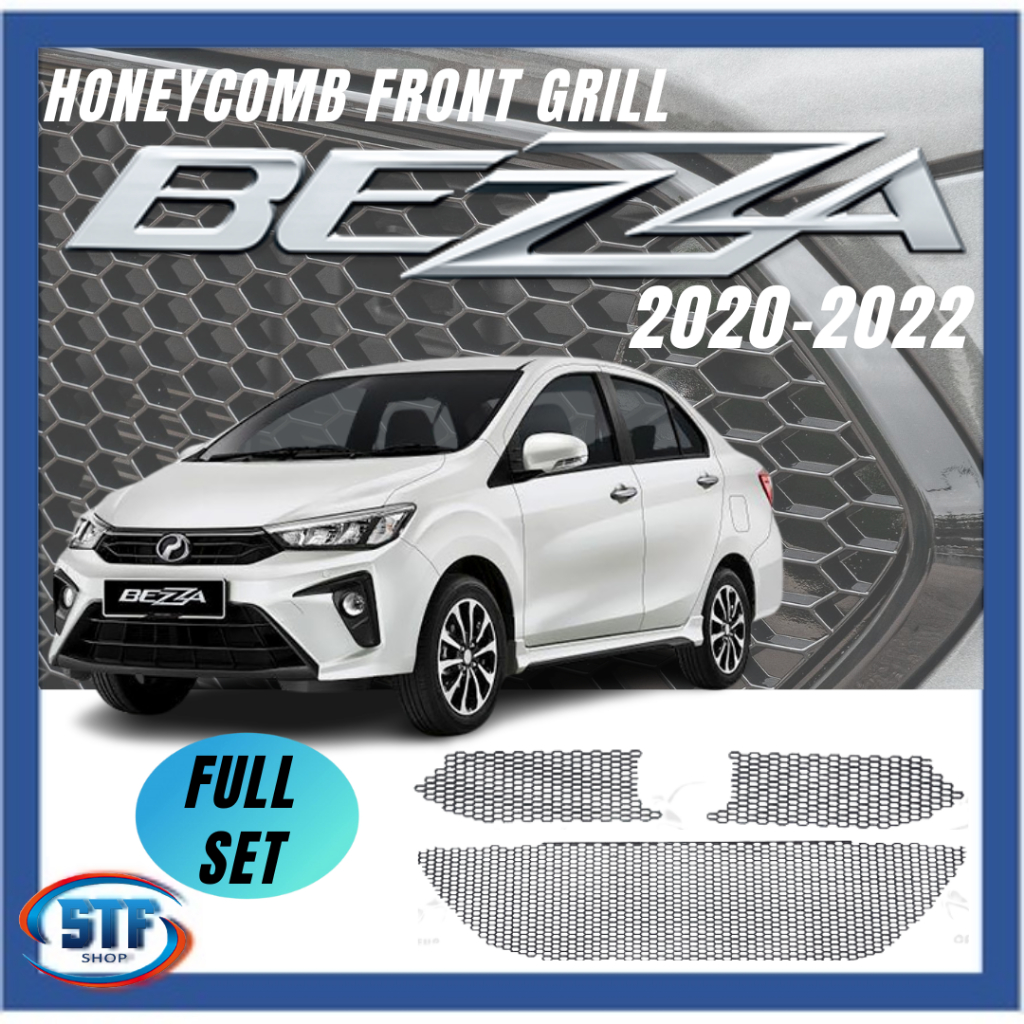 Perodua Bezza 2020-2022 Cut Honeycomb Grill Full Set Top Bottom ...