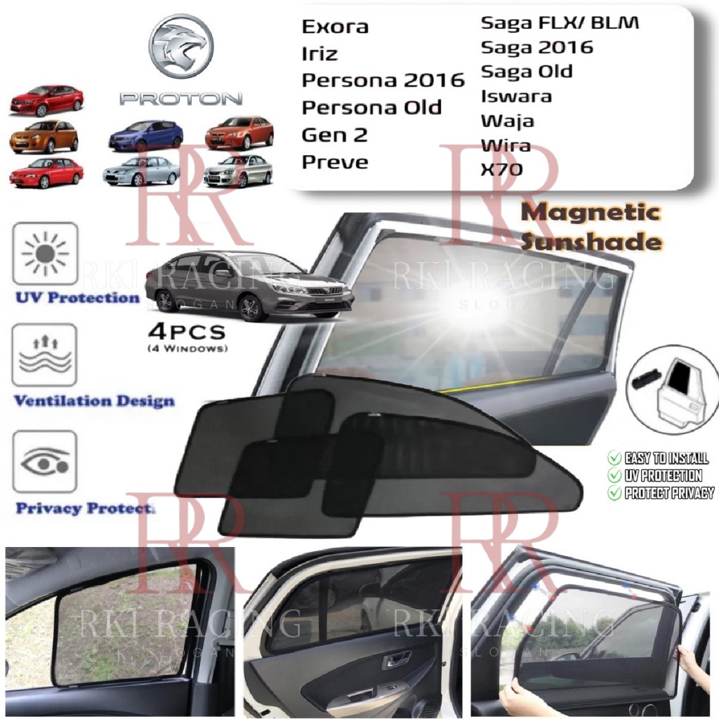 Magnetic Sunshade Proton X X Saga Blm Flx Waja Wira Exora Gen Persona Inspira Iswara Iriz