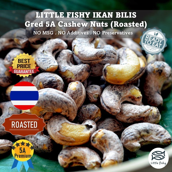 1KG PREMIUM 5A Kacang Gajus Bakar (Kulit)/Roasted Cashew Nut Little ...