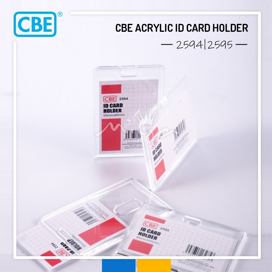 CBE Acrylic ID Card Holder / Name Tag / Name Badge Holder / Office ID