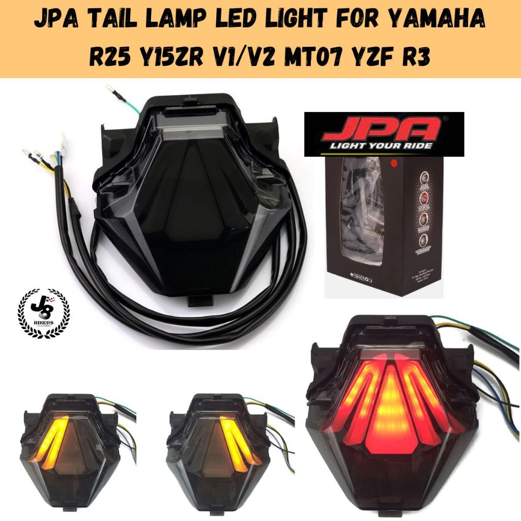 JPA TAIL LAMP LED LIGHT FOR YAMAHA R25 Y15ZR V1/V2 MT07 YZF R3 Led Tail ...