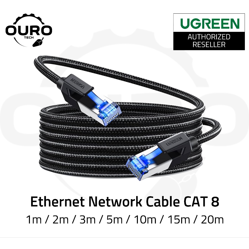 UGREEN ETHERNET NETWORK CABLE 40GB/S ( CAT8 ) RJ45 LAN FOR DESKTOP PC ...