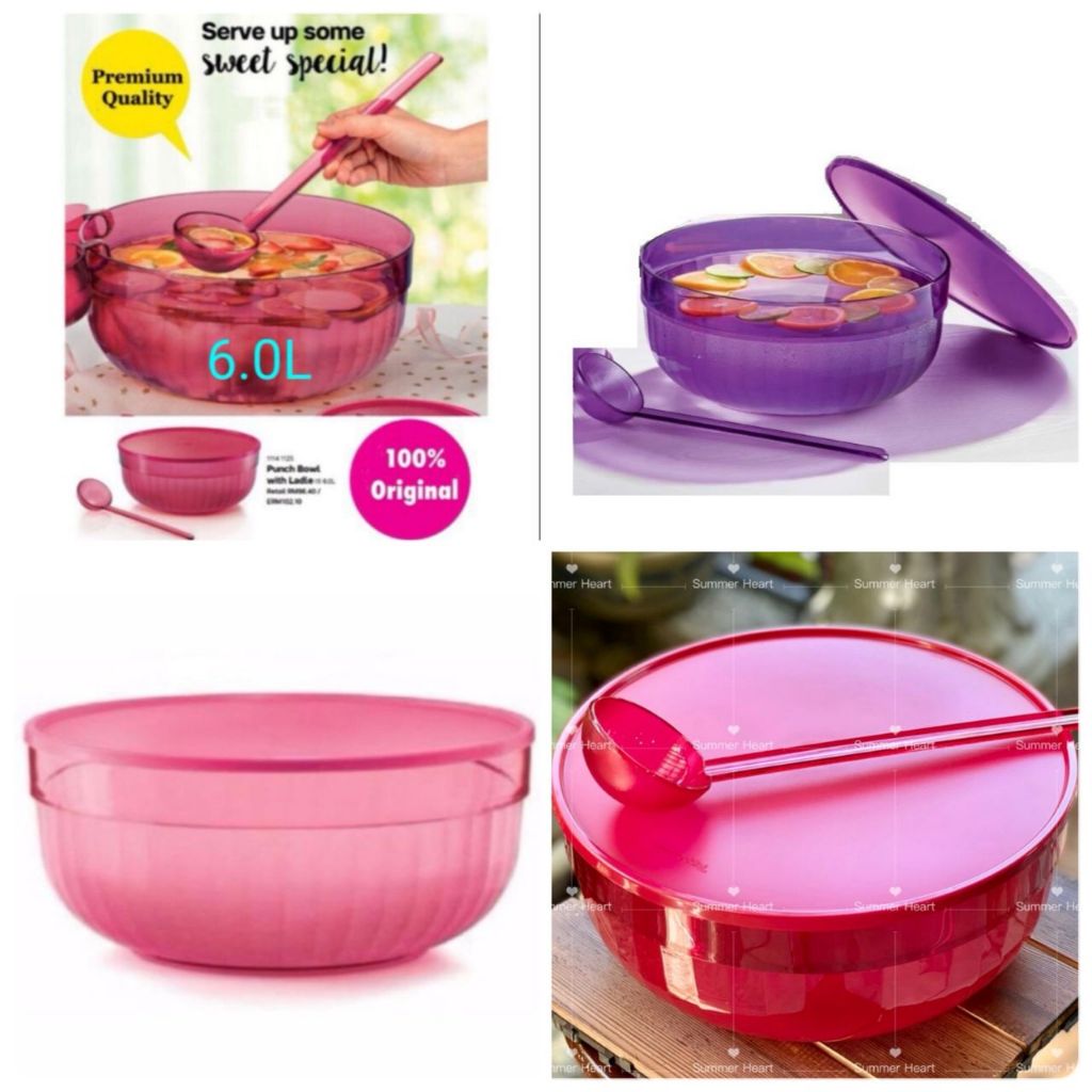 Tupperware Punch Bowl 6L (1pc) + Ladle (1pc) Shopee Philippines