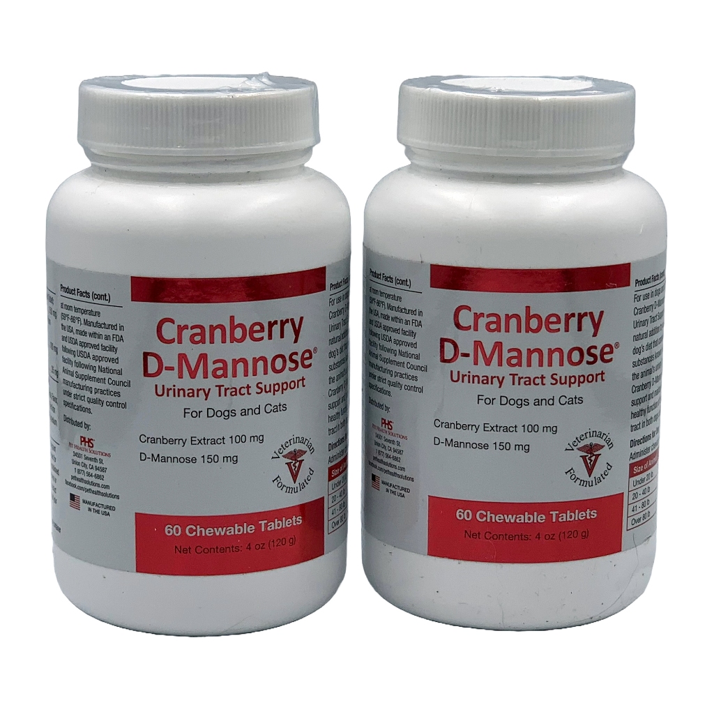 PHS Cranberry D-Mannose Chewable Tablets for Cats & Dogs Ultimate ... - Pineapple And D-Mannose For Cat Uti Prevention