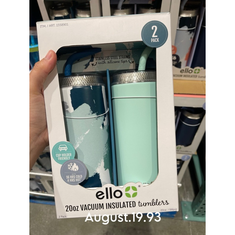 ELLO Thermos Cups Hot/Cold 591ml ( Buy From Costco Us ) Set 2 Shopee