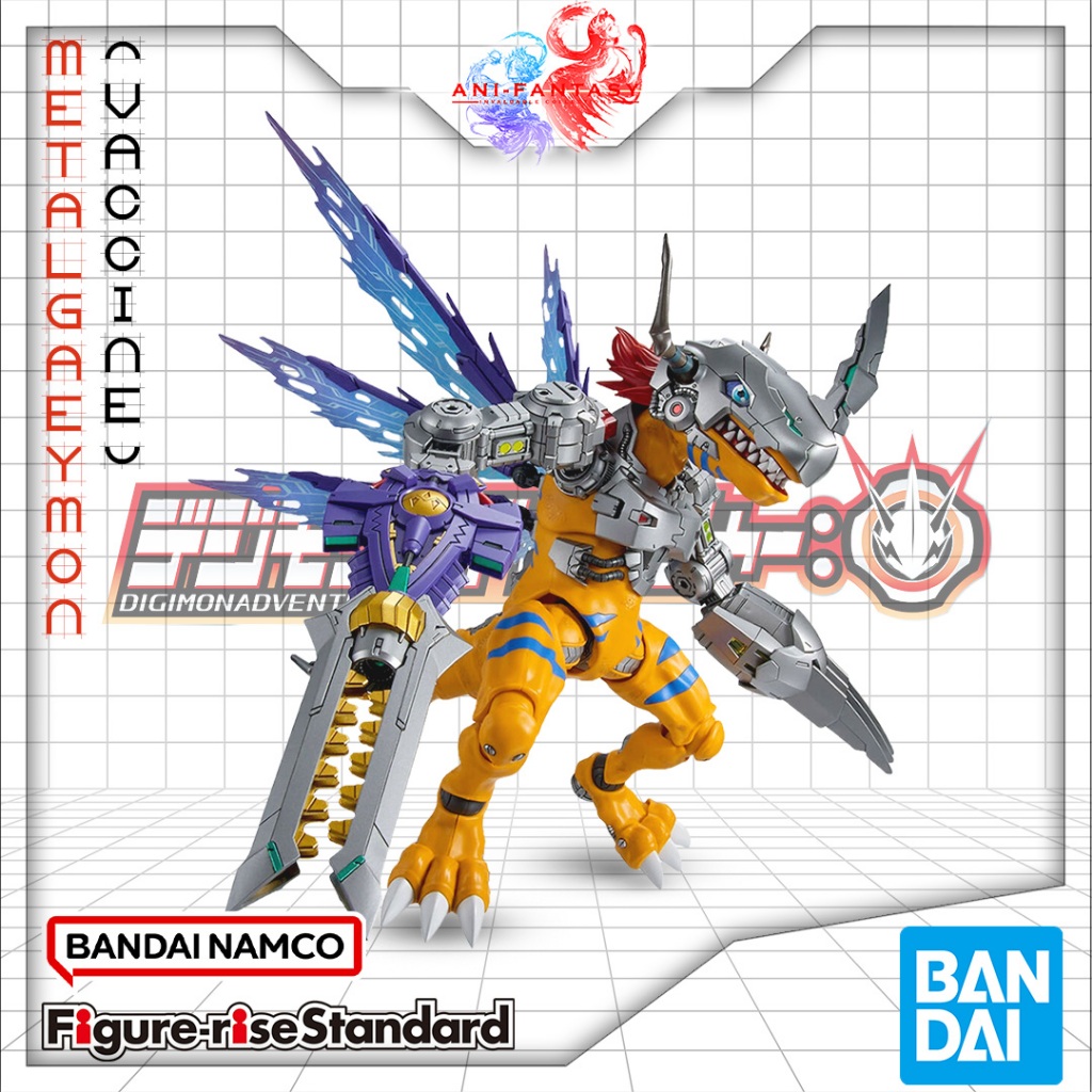 Bandai Metalgreymon Vaccine Figure Rise Standard Amplified Digimon Adventure Plastic Model 6680