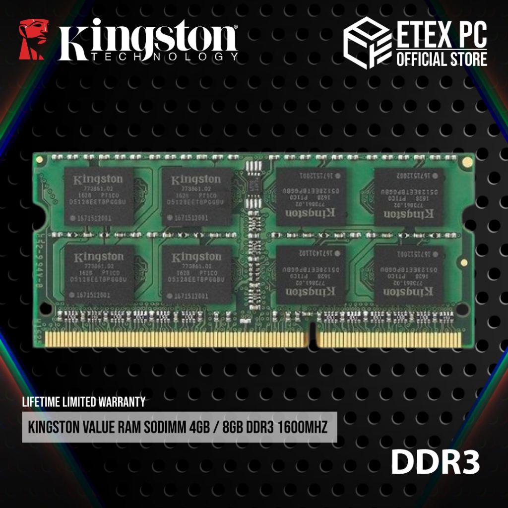 Kingston Value Ram Sodimm 4GB / 8GB DDR3 1600MHZ Memory Ram ( Laptop ...