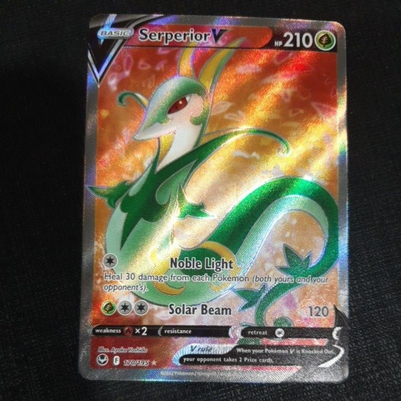 Serperior Vstar 210/195- Silver Tempest - Full Art - Tarjeta Secreta De Pokemon Gold