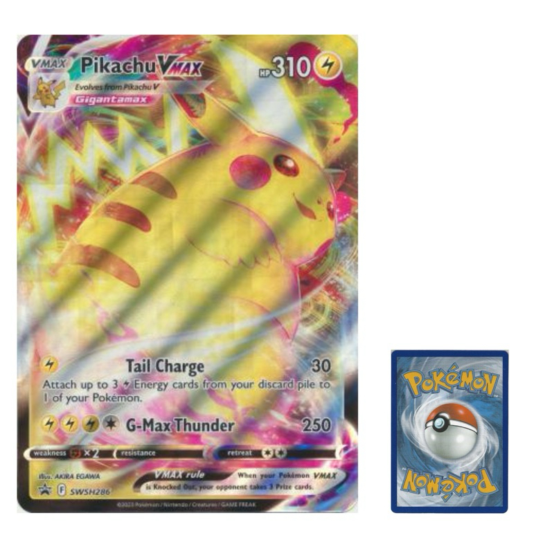 Carte Pokemon Jumbo - Pikachu Vmax SWSH286 - Format Surdimensionné, Collection Crown Zenith