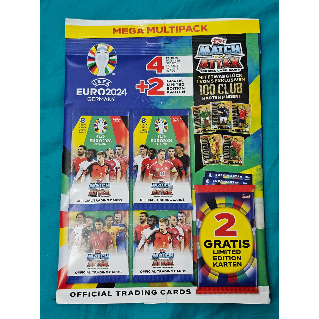 Topps UEFA Euro 2024 Germany Match Attax Sammelkarten – Mega Multipack Mit Limitierten Karten