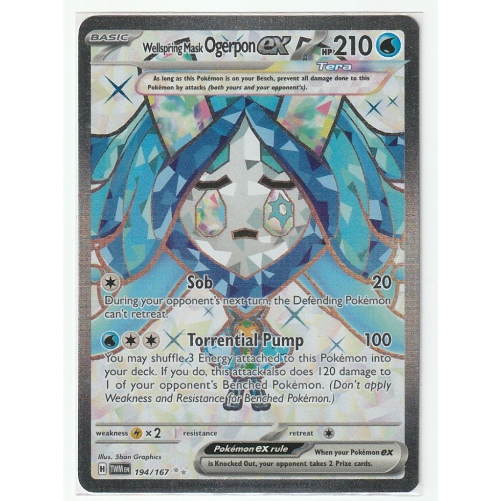 Wellspring Mask Ogerpon ex (194/167) Full Art Secret SV6 Twilight ...