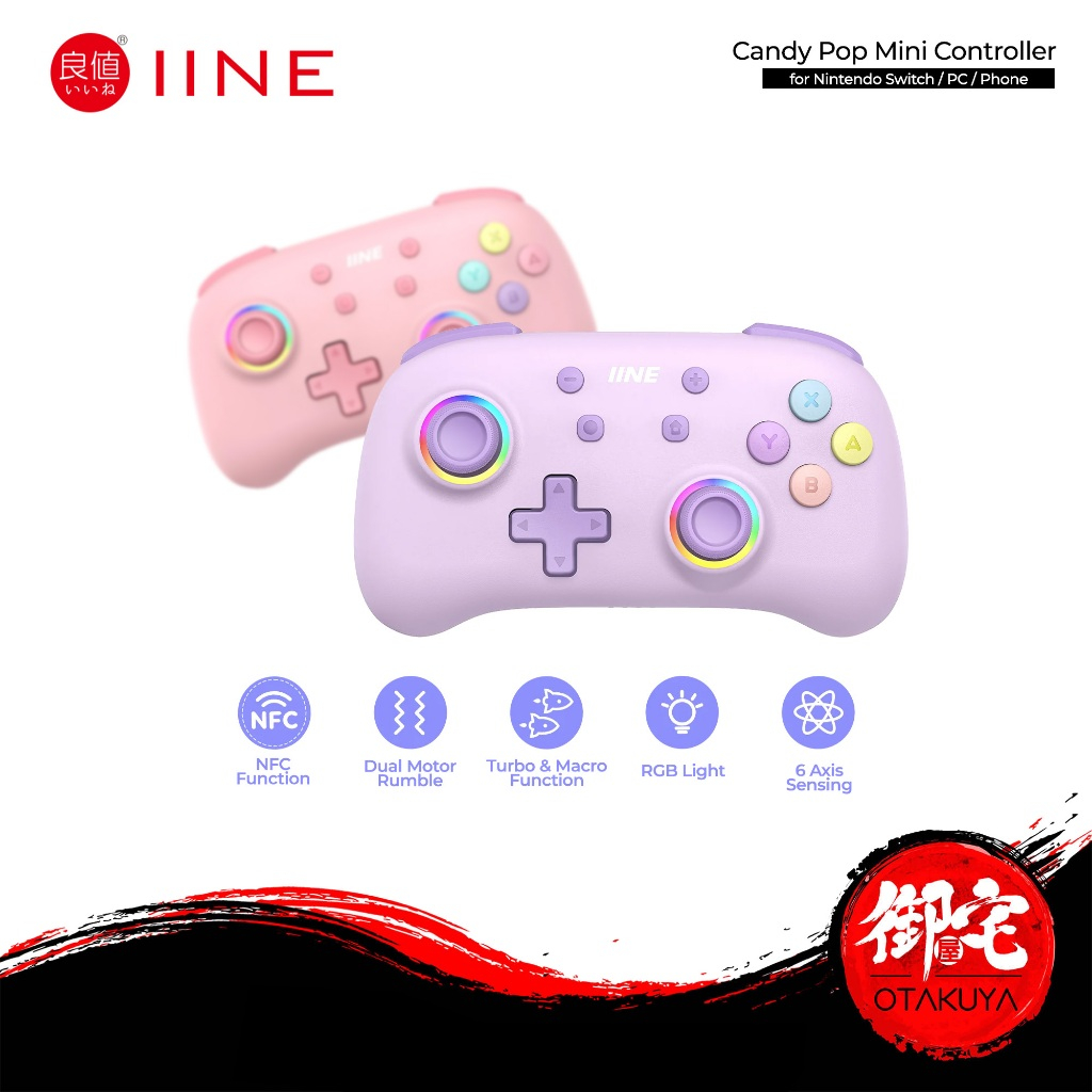 IINE Candy Pop Pro Mini Wireless Controller With NFC For Nintendo ...