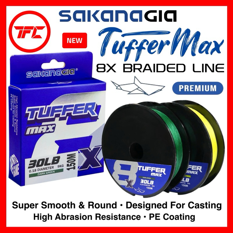SakanaGia Tuffer Max 300 8X Casting Premium Braided Line Tali Pancing ...