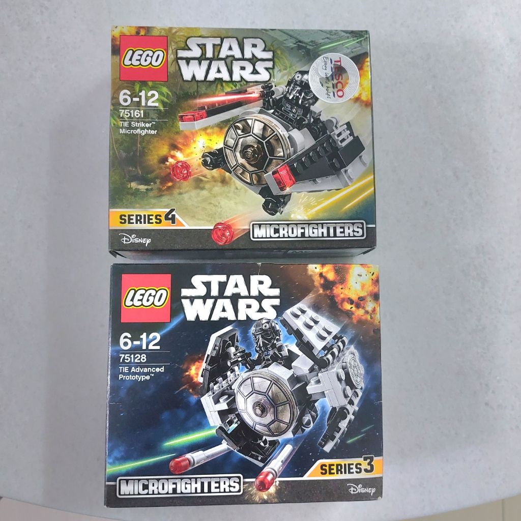 Lego Star Wars 75161 & 75128 TIE Striker and TIE Advanced Prototype ...