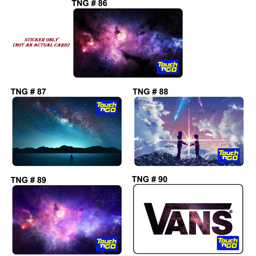 TNG 86~ 90 Touch n Go Card Sticker Cover (Waterproof) | Shopee Philippines