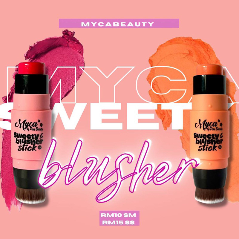 MYCA PINKY MAGIC BLUSHER / SWEETY BLUSHER STICK (SWEETY PINK / SWEETY ...