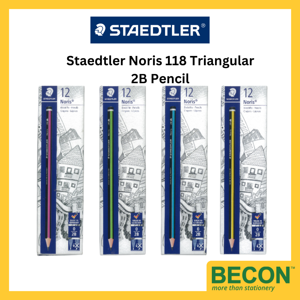 Staedtler Noris 118 Triangular 2B Pencil 12pcs | Shopee Philippines