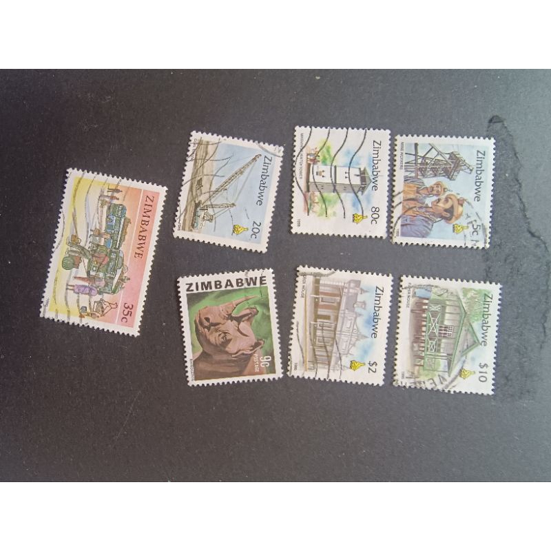 AM05 Zimbabwe definitive stamps 7 different mixed used | Shopee Philippines