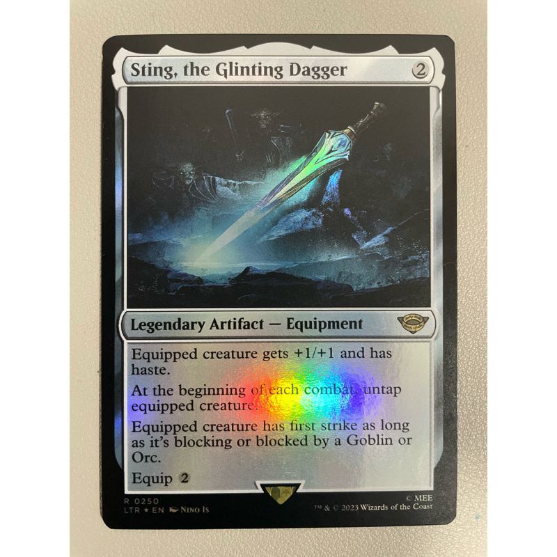 MTG:The Lord of the Rings (LTR) R0250 - Sting, the Glinting Dagger (Foil) |  Shopee Philippines