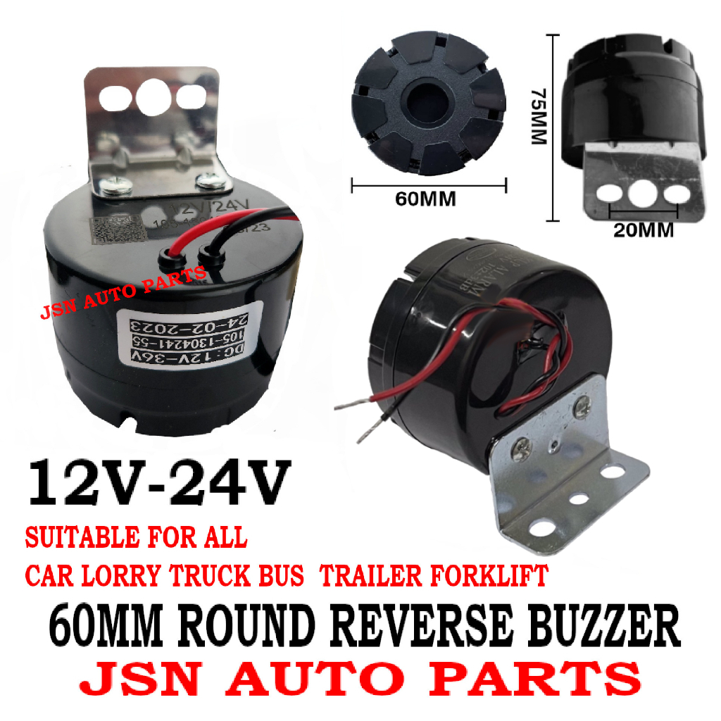 Beep Beep Sound60MM ROUND REVERSE BUZZER 12V-24V LORRY BUS FORKLIFT ...