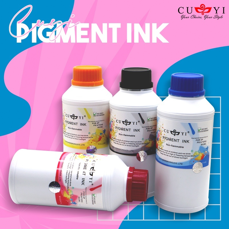 CUYI Pigment Ink For Ep son Printer 500ml 4 colors ( Cyan / Magenta ...