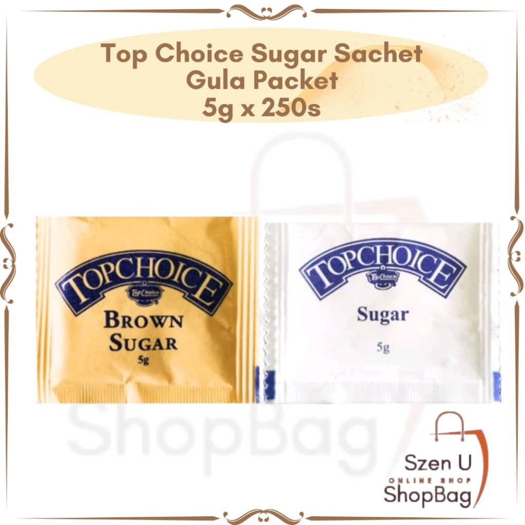 Sugar Sachet Sugar Package 5g x 250s (Top Choice) | Shopee Philippines