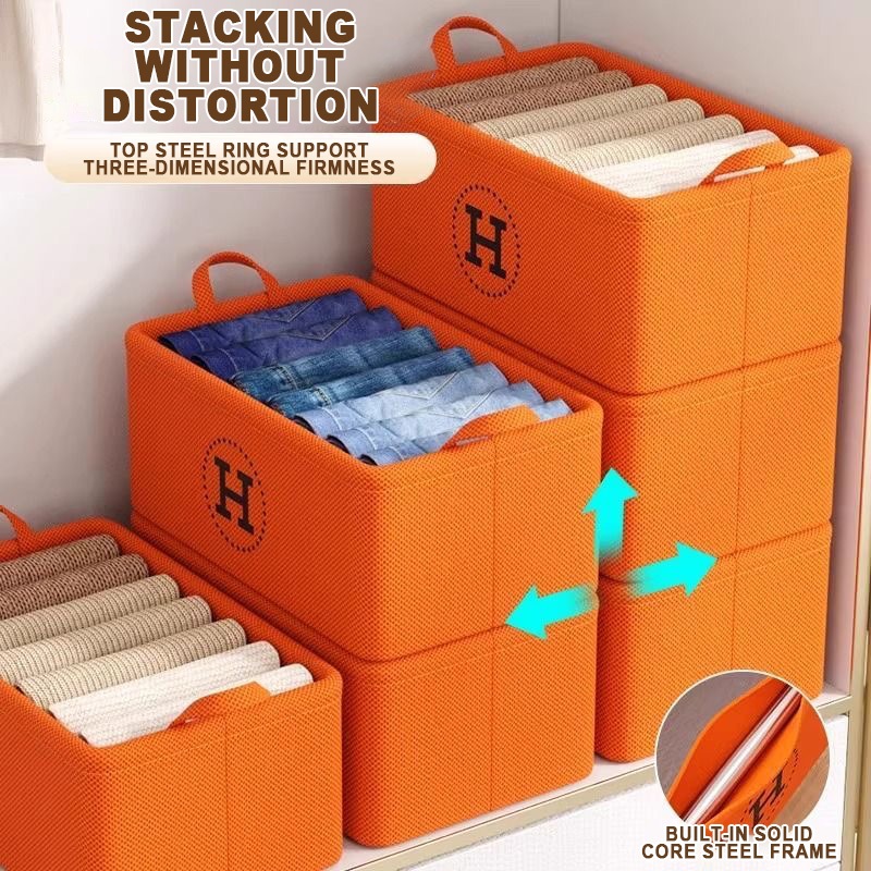 local foldable non-woven wardrobe linen foldable storage box Socks ...