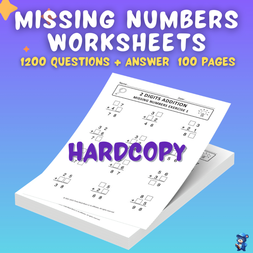 [Hardcopy] Missing Numbers Mathematics Worksheets for Kids Addition ...