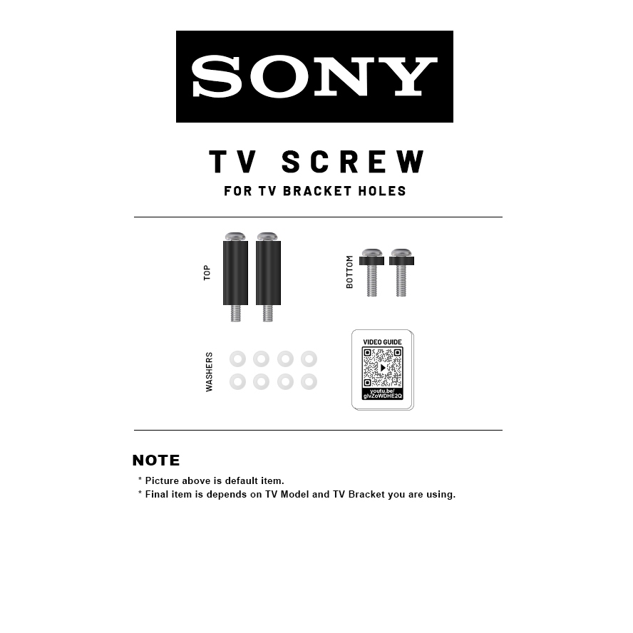 [SONY] TV Screw for TV Bracket Holes VESA Wall Mount Screw for TV ...