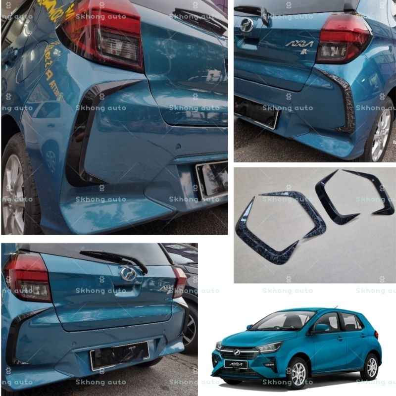 perodua axia 2023-2025 car rear bumper can canard are body kit garnish ...