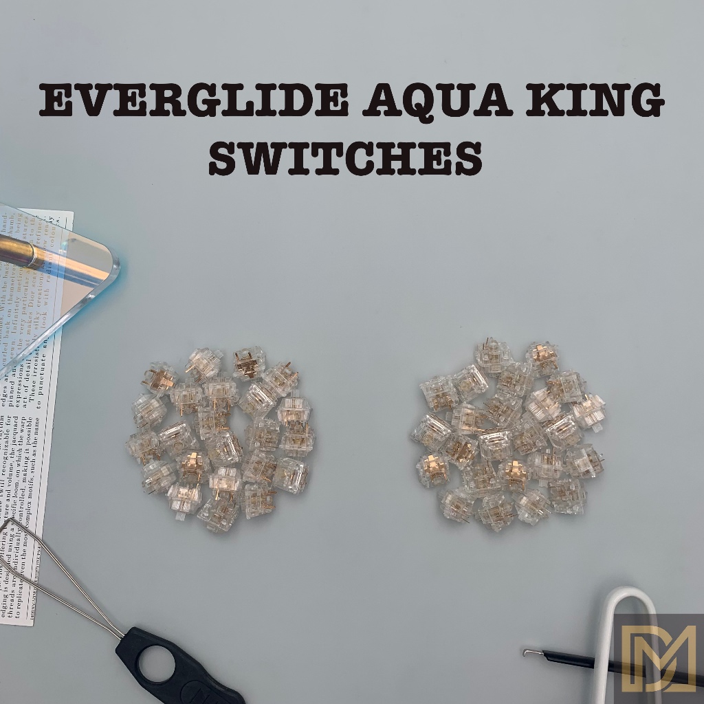 Everglide Aqua King V3 Water King Clear Body Linear Switch, EC Transparent 5pin RGB 55G 62G 67G MX Switch For Mechanical Gaming Keyboard (Color : 55g, Size : 30PCS